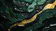 Golden Horizons: green and gold wallpaper, green background, generative art