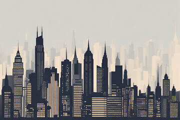 background city skyline silhouette cityscape landscape footer