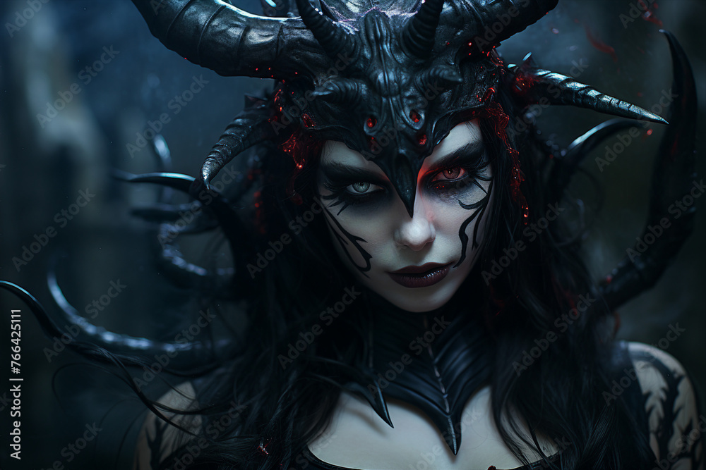 Digital generative ai collage photo of dark wizard character from ...
