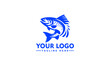 Fish and Fishing Logo Design Vector - Pike Fish Fishing Emblem - Isolated Detailed Pike Vector Logo - Hand-Drawn Fishing Theme