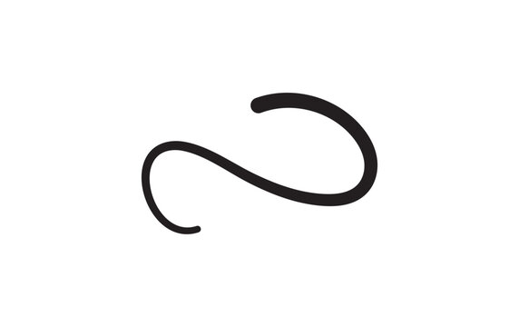 Underline text. Hand drawn collection of curly swishes, swashes, swoops. Calligraphy swirl. Highlight text elements.