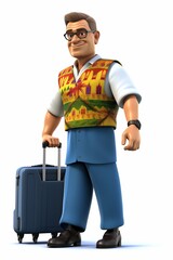 Poster - Businessman with luggage