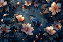 Floral Fantasia: A Kaleidoscope Of Birds And Blooms