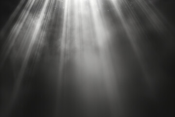 Poster - Black and white texture with rays of light. Sun beams. God rays. Background image. Created with Generative AI technology.