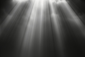 Poster - Black and white texture with rays of light. Sun beams. God rays. Background image. Created with Generative AI technology.