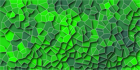 Poster - Multicolor Broken Stained Glass Background with white lines. Aqua texture Geometric Modern creative background. Geometric Retro tiles pattern.