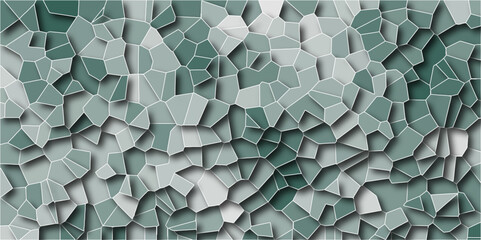 Poster - Multicolor Broken Stained Glass Background with white lines. Aqua texture Geometric Modern creative background. Geometric Retro tiles pattern.