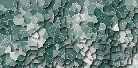 Poster - Multicolor Broken Stained Glass Background with white lines. Aqua texture Geometric Modern creative background. Geometric Retro tiles pattern.