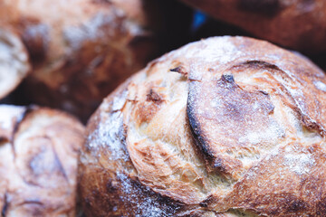 Poster - Fresh fragrant bread on the table. Food concept