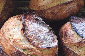 Poster - Fresh fragrant bread on the table. Food concept