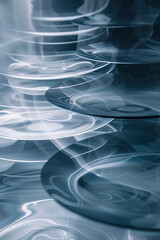 Poster - Abstract background with reflections and caustics. Hi-tech. Futuristic background image. Created with Generative AI technology.