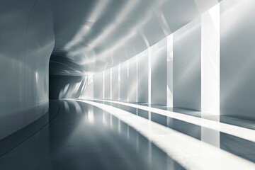 Poster - Abstract background with reflections and caustics. Hi-tech. Futuristic background image. Created with Generative AI technology.