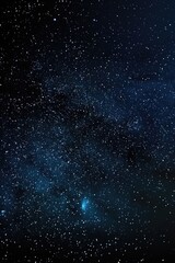 Poster - A captivating image of a night sky filled with stars and a shining blue light. Perfect for backgrounds or celestial-themed designs