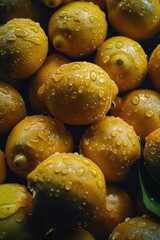 Poster - Juicy oranges with water droplets, perfect for food and health-related projects