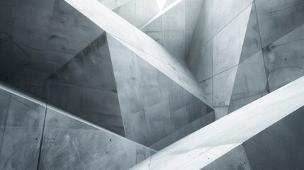 Poster - Black and white photo of a concrete structure, suitable for architectural projects
