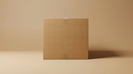 Poster - A cardboard box sitting on top of a table. Suitable for various concepts