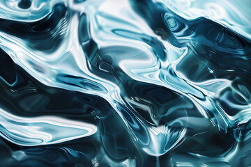 Poster - Abstract background with reflections and caustics. Hi-tech. Futuristic background image. Created with Generative AI technology.