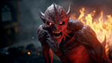 Fototapeta  - devil in the night demon horror scary monster vampire