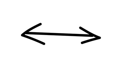 Aufkleber - arrow. arrow. direction. side. Doodle. animation. on a black background. point out. to direct. lines.	
