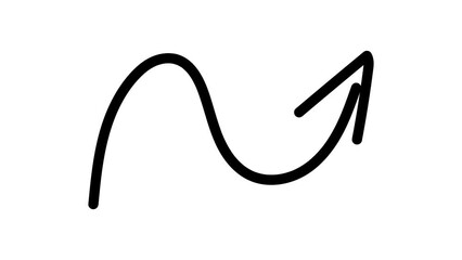 Aufkleber - arrow. arrow. direction. side. Doodle. animation. on a black background. point out. to direct. lines.	

