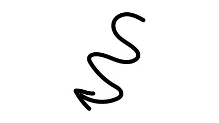 Aufkleber - arrow. arrow. direction. side. Doodle. animation. on a black background. point out. to direct. lines.	
