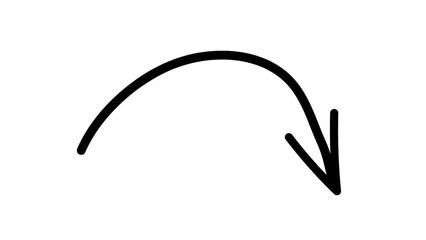 Aufkleber - arrow. arrow. direction. side. Doodle. animation. on a black background. point out. to direct. lines.	
