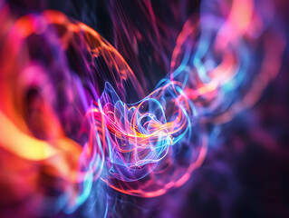 Poster - Colorful Abstract Geometric Composition with Dynamic Shapes and Patterns