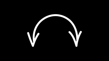 Aufkleber - arrow. arrow. direction. side. Doodle. animation. on a black background. point out. to direct. lines.	
