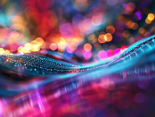 Poster - Virtual Marketplace Abstract Background with Futuristic Elements