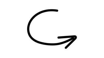 Aufkleber - arrow. arrow. direction. side. Doodle. animation. on a black background. point out. to direct. lines.	
