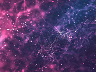 Fototapete - Interconnected Nodes Abstract Matrix Background with Dynamic Design Elements