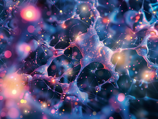 Fototapete - Abstract Geometric Matrix Interconnected Nodes Contemporary Background Artwork