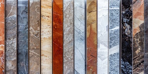 Poster - Various colored marble tiles for design projects