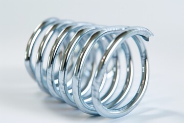 Aufkleber - Metal springs on a white background, versatile for various projects