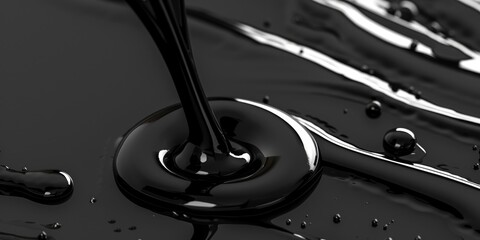 Poster - Close up of a liquid drop on a sink faucet. Perfect for illustrating water conservation concepts