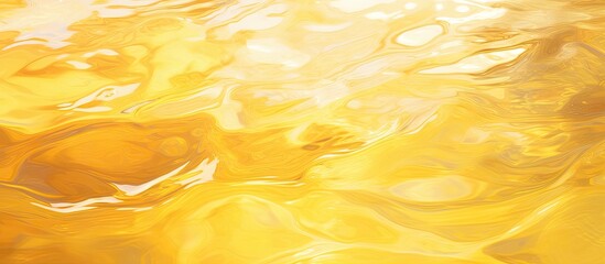 Poster - An abstract painting featuring shades of yellow and white displayed on a background with a blend of yellow and white hues