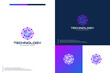 © dhulpikir - global tech logo , innovation modern , logo design template.