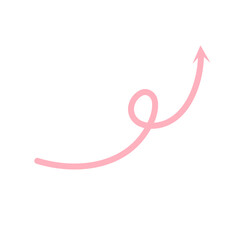 Wall Mural - Hand drawn pink arrow direction. High Quality Element
