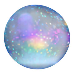 Wall Mural - Vector color isolated translucent soap bubble on transparent background.