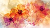 Fototapeta  - Vibrant Abstract Floral Blending Nature and Art for Lively Spaces