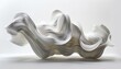 An organic sculpture sculpted from flowing ribbons of data, its intricate folds revealing hidden insights.