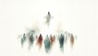 The Ascension of Jesus. Jesus ascending to Heaven after his resurrection. Digital watercolor painting.