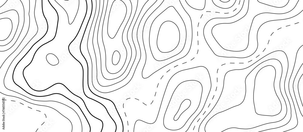 Abstract topographic map patterns, topography line map. The black on ...