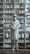 pharmacist stand front of camera.generative ai