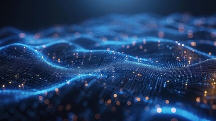 Poster - Computer-generated wave of light traveling through space