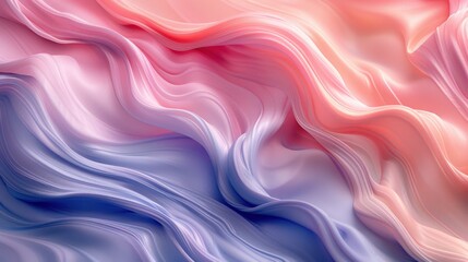 Poster - Pink and blue waves create a vibrant and colorful background