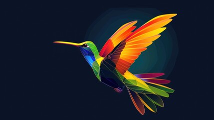 Aufkleber - A vibrant bird soaring through the sky. Suitable for nature and wildlife themes