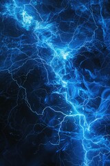 Poster - Close up of lightning on a black background. Perfect for dramatic or weather-related designs