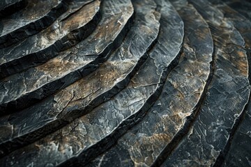 Poster - Detailed view of black stone texture, suitable for backgrounds