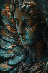Poster - Detailed shot of a woman statue, suitable for various design projects